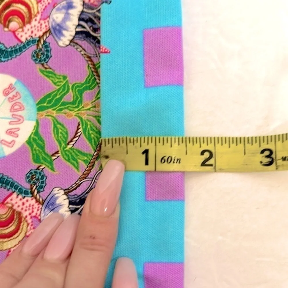 ESTEE LAUDER Coastal Tropical Seashell Makeup Cosmetic Bag Multicolor Canvas 10